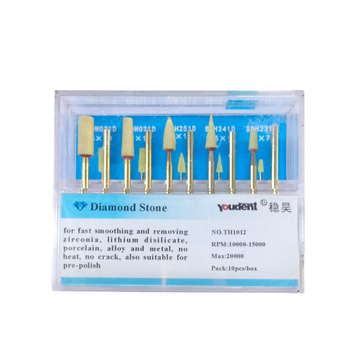 Youdent Diamond Stones For Zirconia, Ceramic, Porcelain & Metal HP (TH1012)