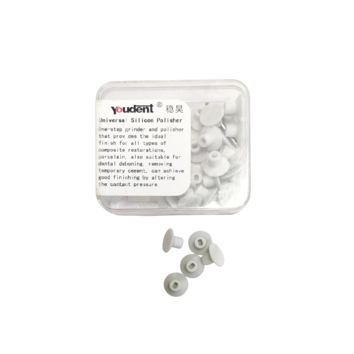 Youdent Silicone Polishers For Composite White - Pack Of 25 (DR003)