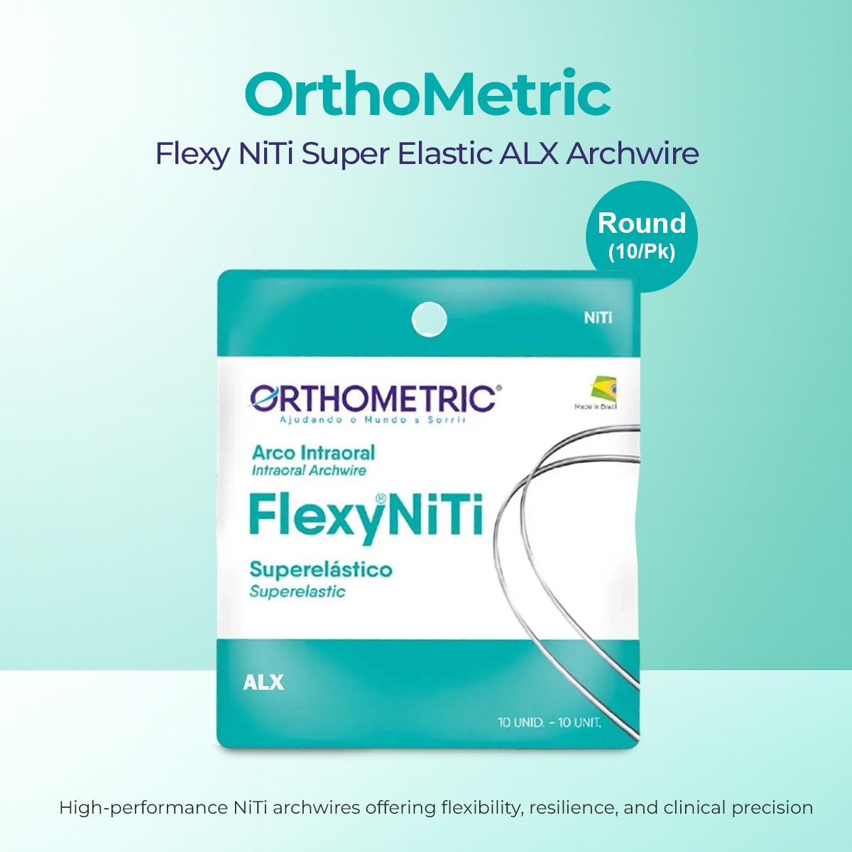 OrthoMetric Flexy NiTi Super Elastic ALX Archwire - Round (10/Pk)