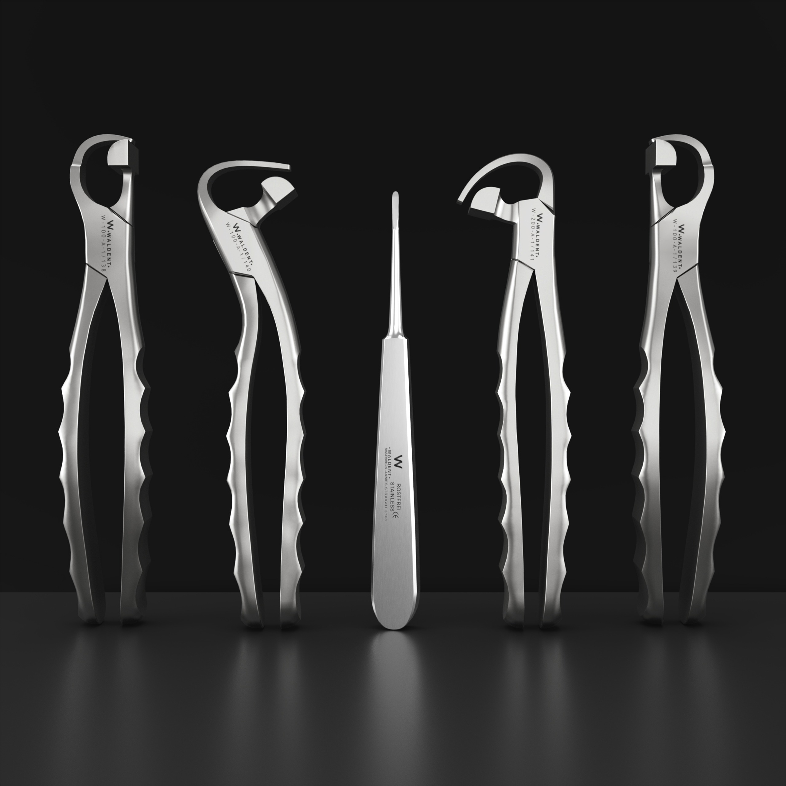 Waldent Physics Forceps Set of 5 (K1/3)