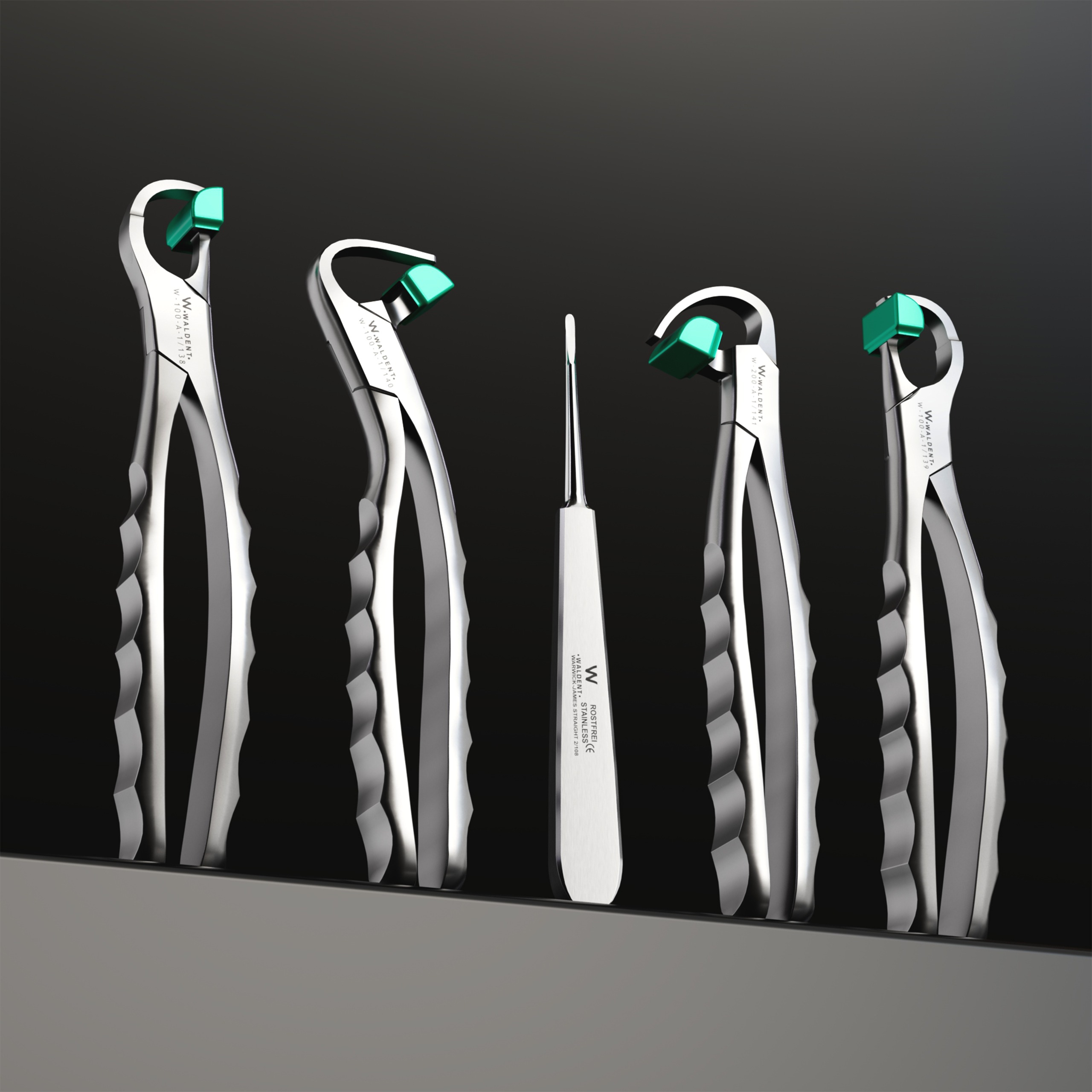 Waldent Physics Forceps Set of 5 (K1/3)