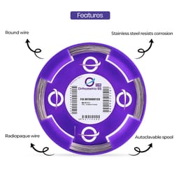 OrthoMetric SS CrNi Elastic Hard Wires Round In Roll 50gm - 7