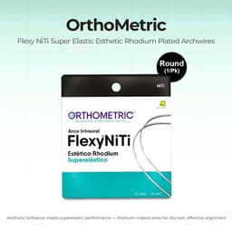 OrthoMetric Flexy NiTi Super Elastic Esthetic Rhodium Plated Archwires - Round (1/Pk) - 4