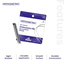 OrthoMetric Braided Eight Strand Woven SS Archwire - Rectangular (10/Pk) - 7