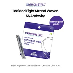 OrthoMetric Braided Eight Strand Woven SS Archwire - Rectangular (10/Pk) - 8
