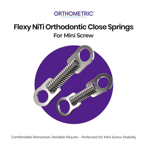 OrthoMetric Flexy NiTi Orthodontic Close Springs For Mini Screw