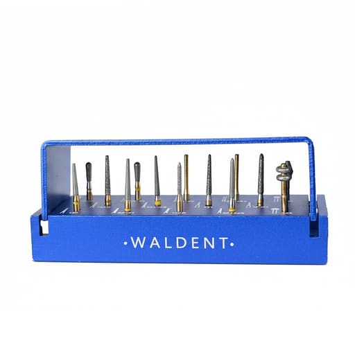 Waldent Crown & Bridge Tooth Preparation Diamond Bur Kit (Set of 14)