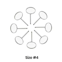 Waldent Mouth Mirror Tops Plain #4 Pack of 12 (K13/4) - 3