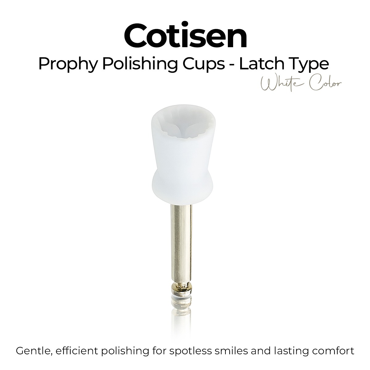 Cotisen Prophy Polishing Cups - Latch Type (White Color) (Pack of 100)