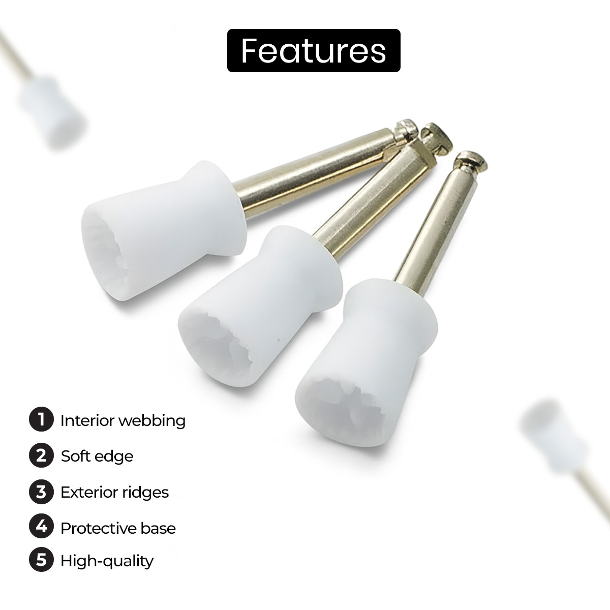 Cotisen Prophy Polishing Cups - Latch Type (White Color) (Pack of 100)