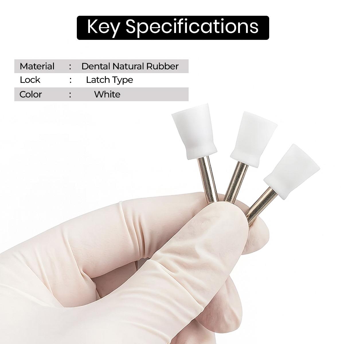 Cotisen Prophy Polishing Cups - Latch Type (White Color) (Pack of 100)