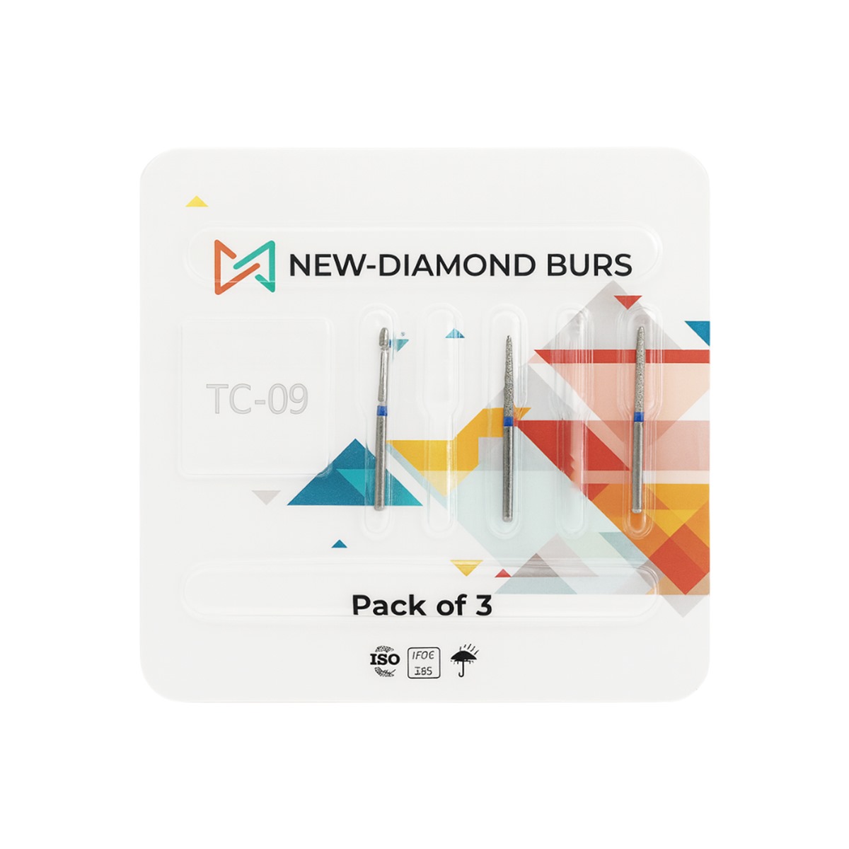 NewDiamond Tapered Cone Diamond Bur -TC (Pack Of 3)