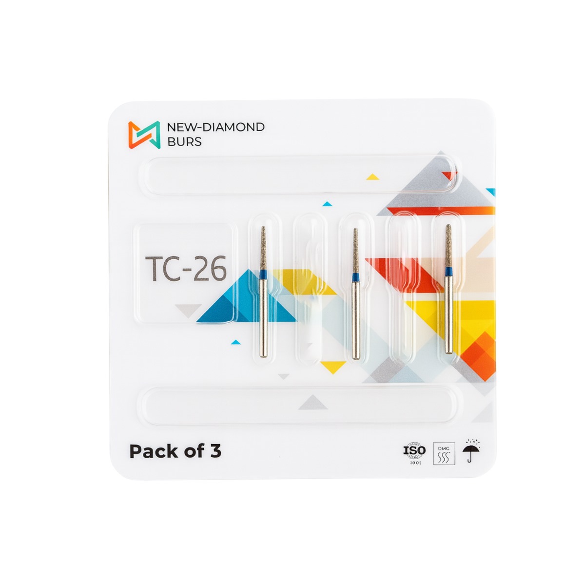 NewDiamond Tapered Cone Diamond Bur -TC (Pack Of 3)