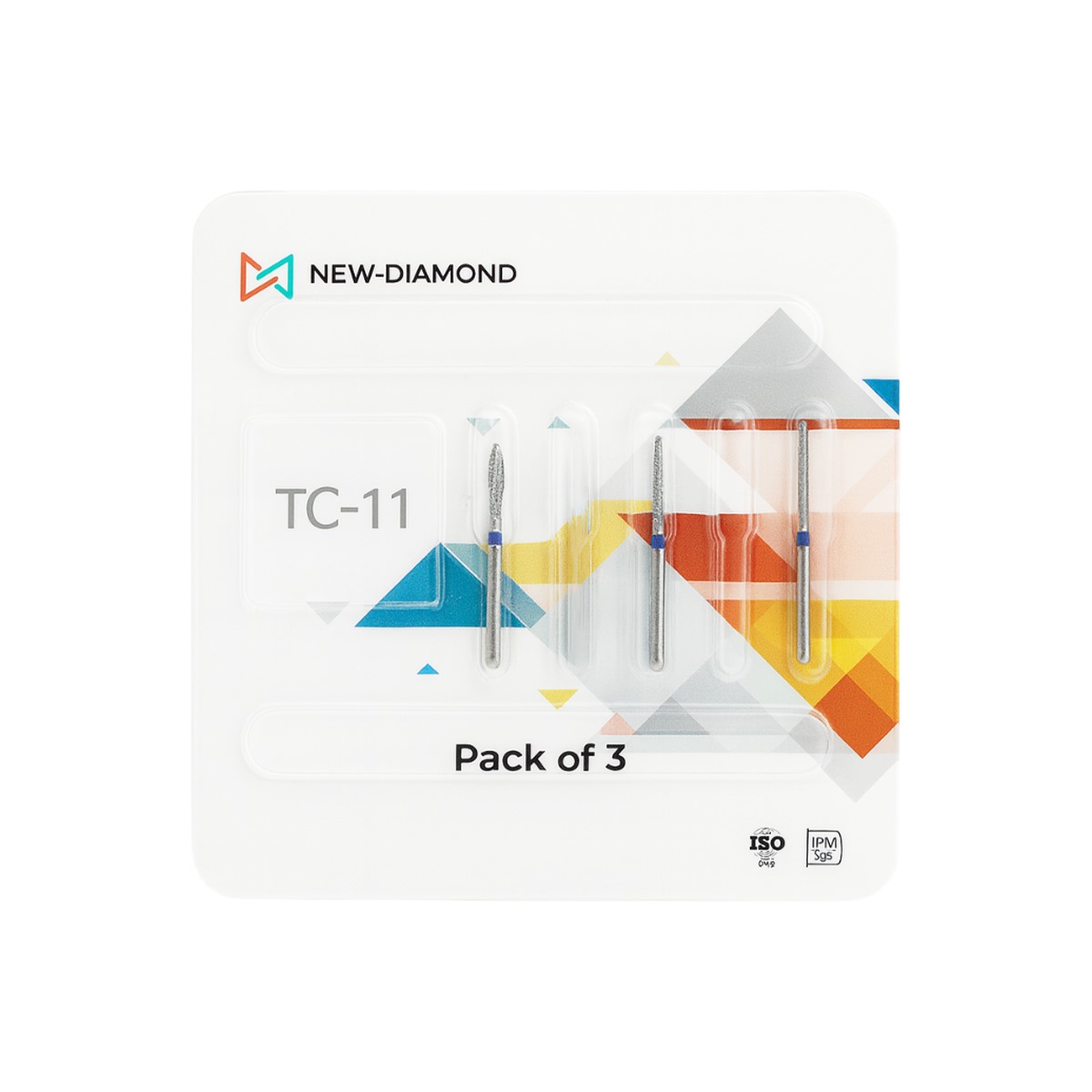 NewDiamond Tapered Cone Diamond Bur -TC (Pack Of 3)