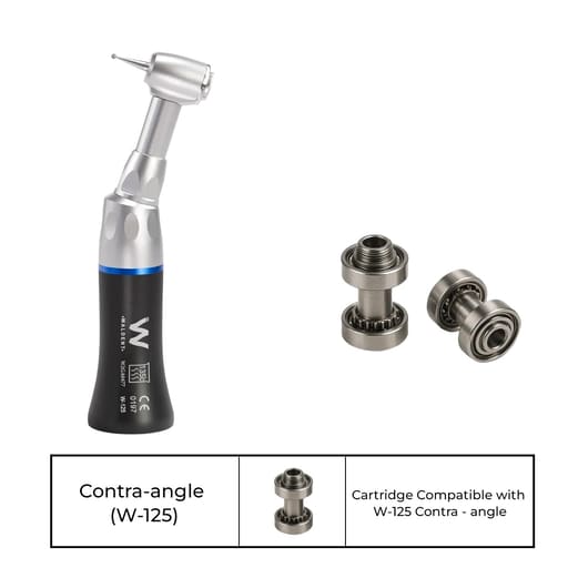 Waldent Push Button Contra-angle Handpiece - Black (W-125)