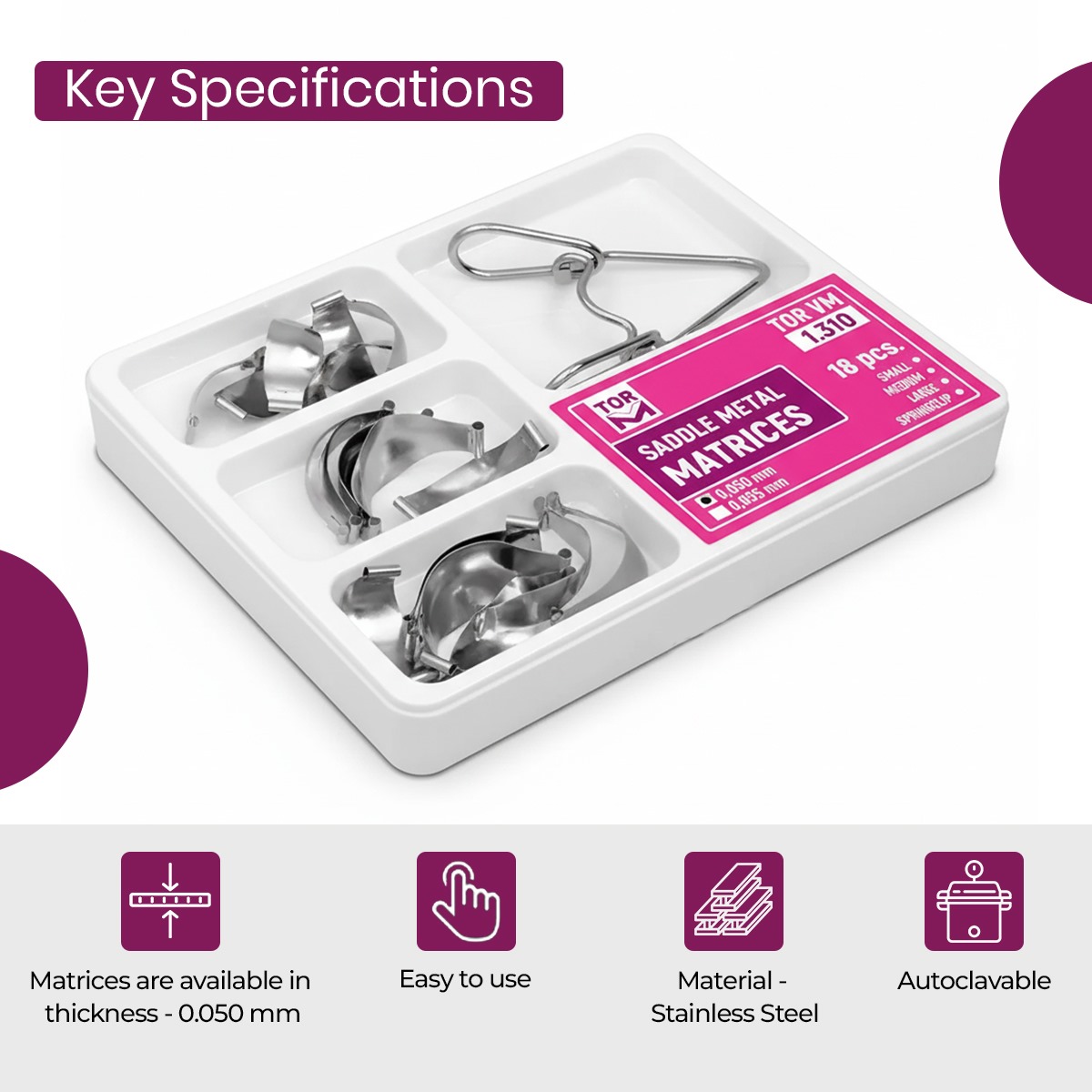 Tor Vm Saddle Metal Matrices(Complete Kit) No 1.310