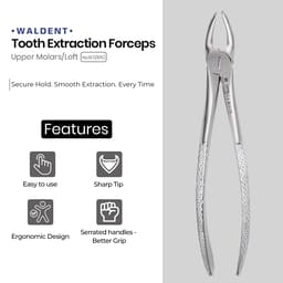 Waldent Tooth Extraction Forceps Upper Molars Left, No.18 (1/105) - 9