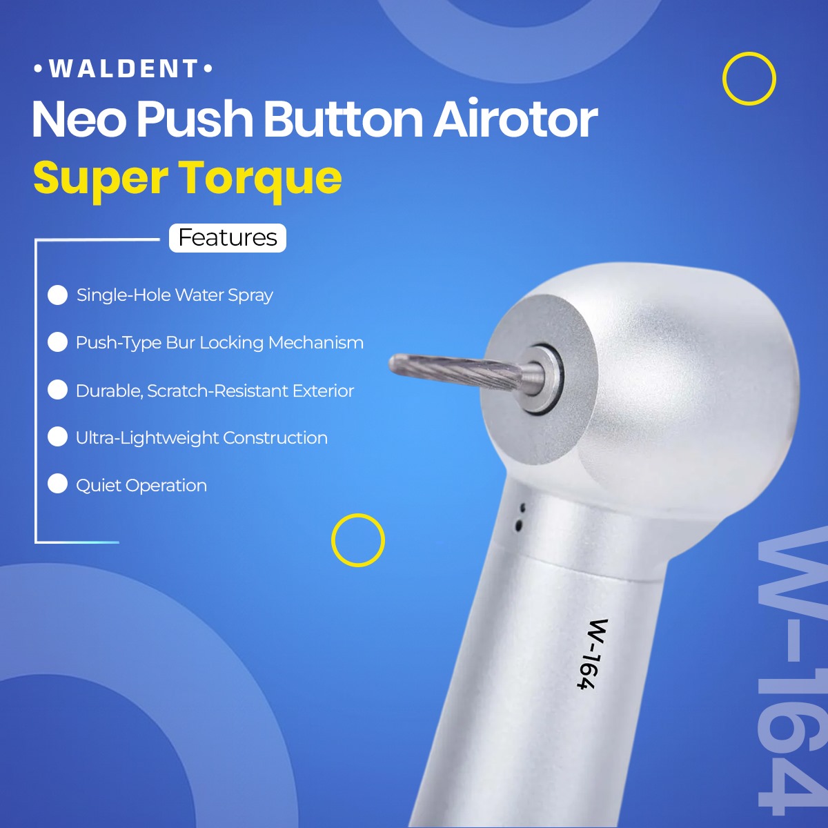 Waldent Neo Push Button Airotor - Super Torque (W-164)