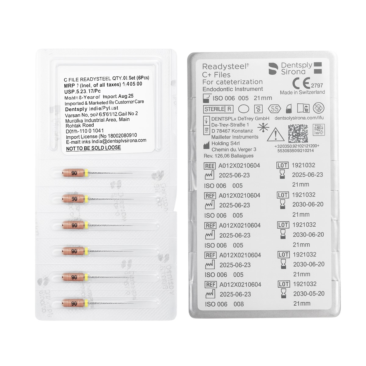 Dentsply C+ Ready Steel Endodontic Hand File 21mm #6