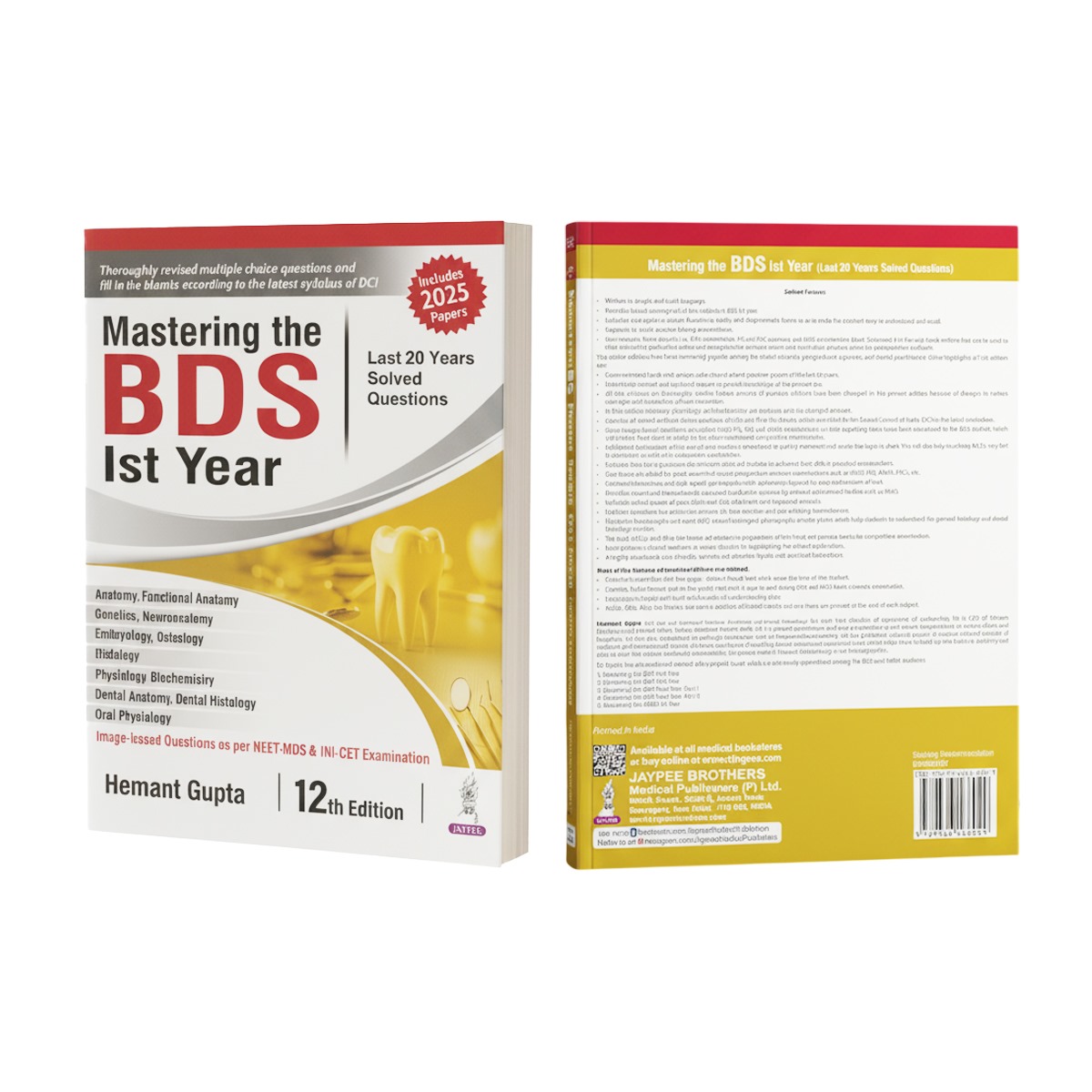 Jaypee Medical Mastering the BDS Ist Year 12th Edition (ISBN - 168029)