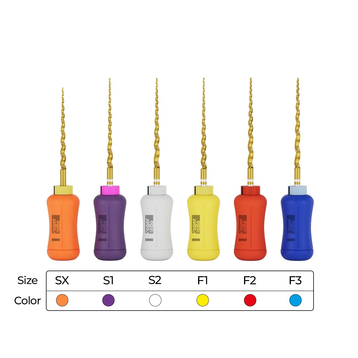 SuperEndo Gold Hand Protaper Files (Pack Of 6)   