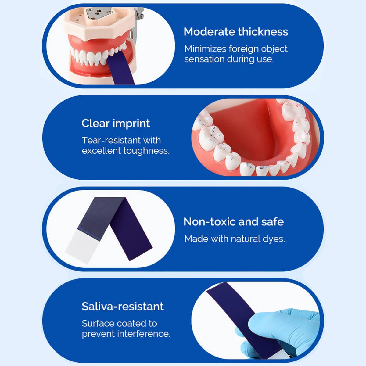 SuperEndo Dental Articulating Paper 100um Blue (Pack of 240)