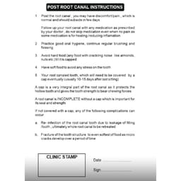 Indian Post-Root Canal Treatment Instructions Manual (English) - 2