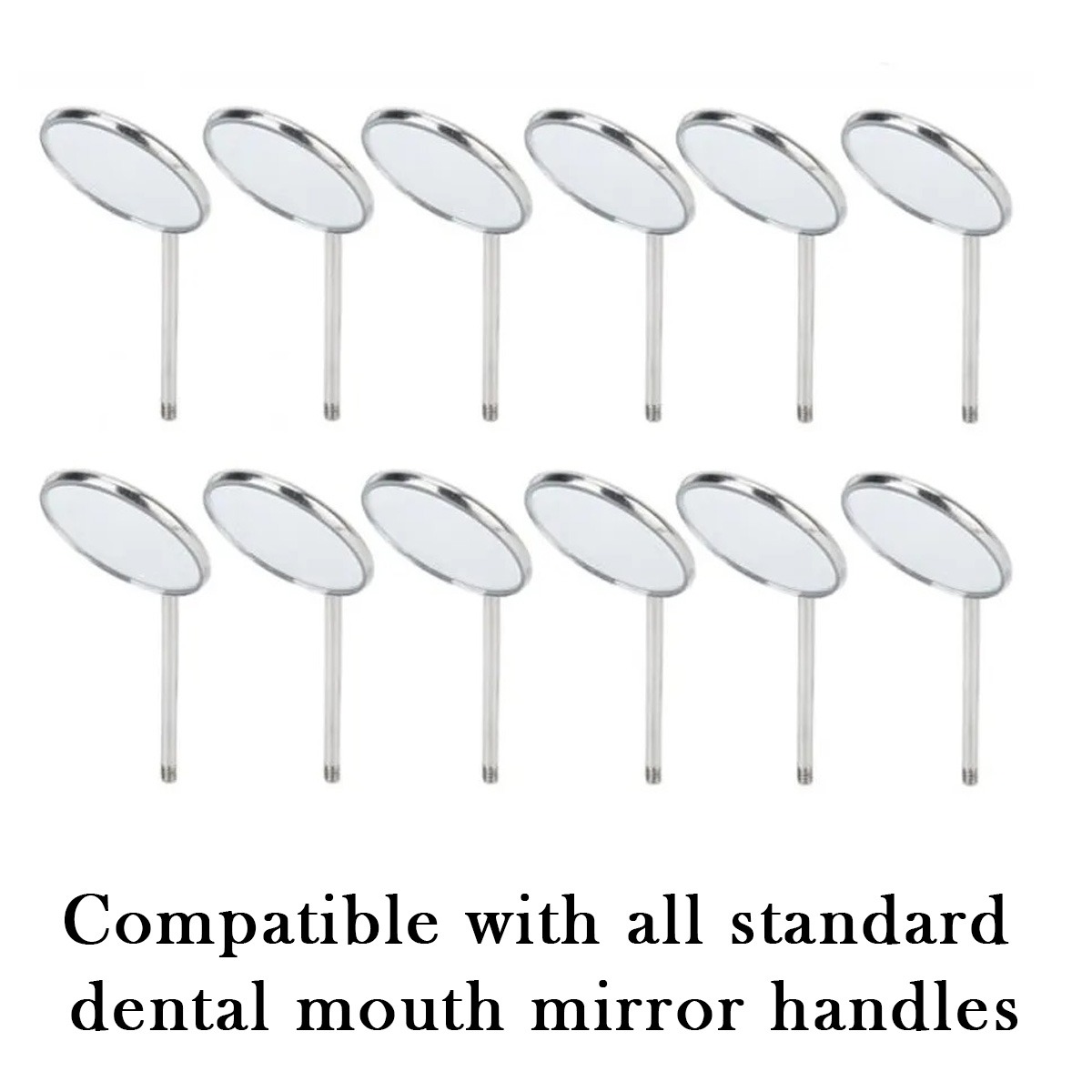 Waldent Mouth Mirror Tops Plain #4 Pack of 12 (K13/4)