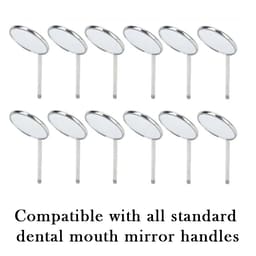 Waldent Mouth Mirror Tops Plain #4 Pack of 12 (K13/4) - 6