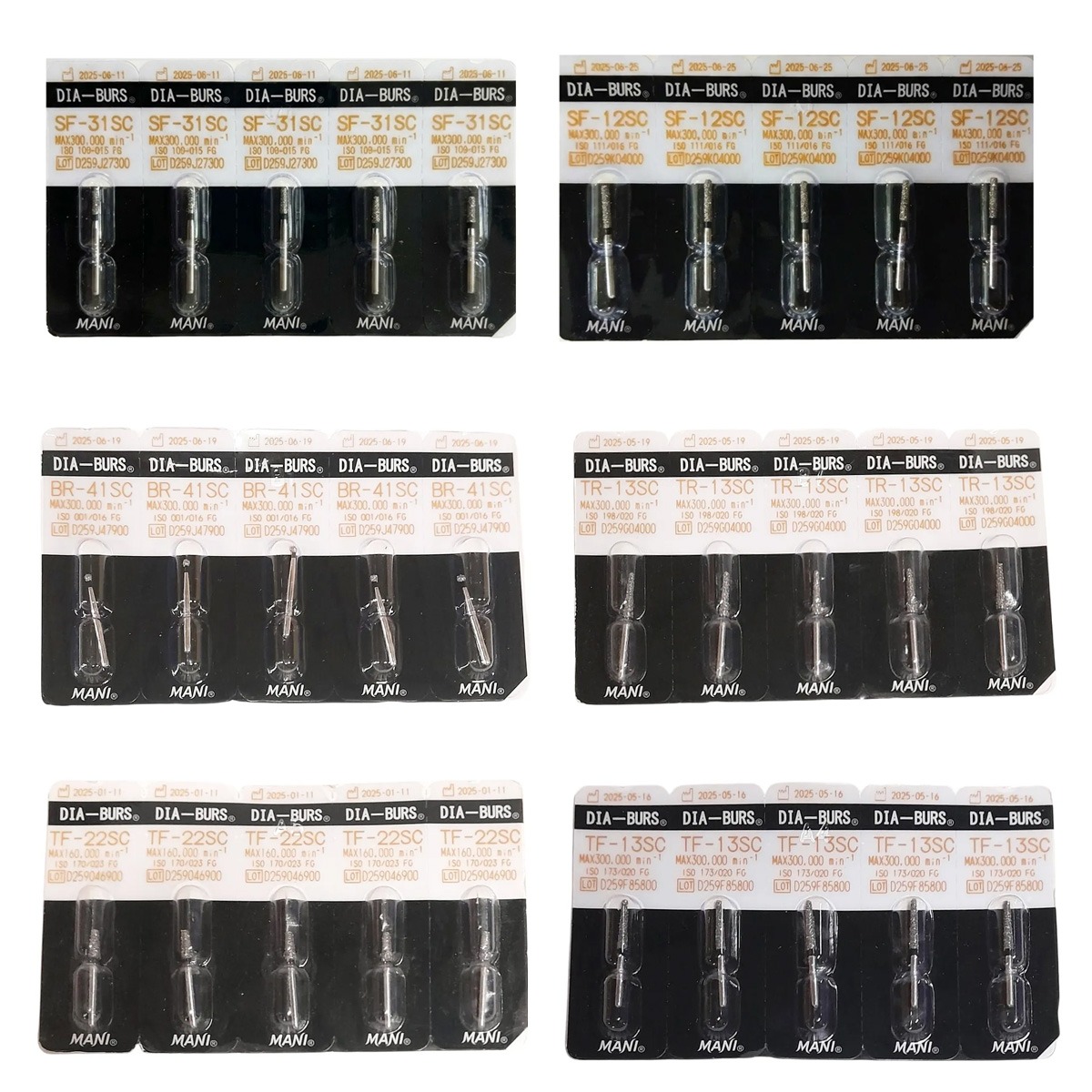 Mani Diamond Airotor Burs - Super Coarse / SC Series