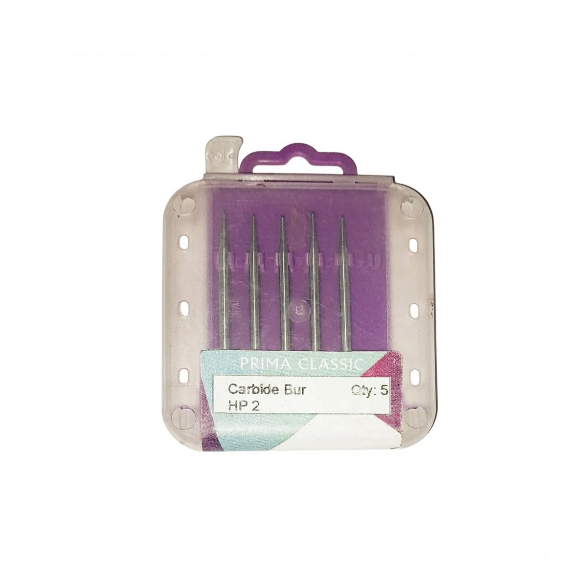 Prima Dental Round Straight Handpiece Bur (Carbide)-#2-HP (Pack of 5)