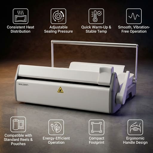 Waldent Sterilization Reels & Pouches Sealing Machine
