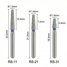 Mani Diamond Burs - Rounded Shoulder / Rs Series