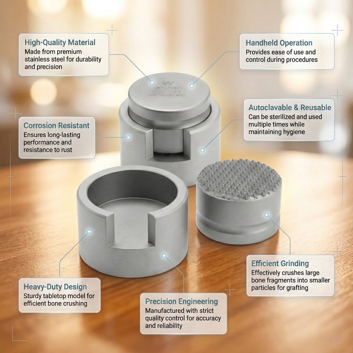 Waldent Bone Crusher Stainless Steel (19/102)