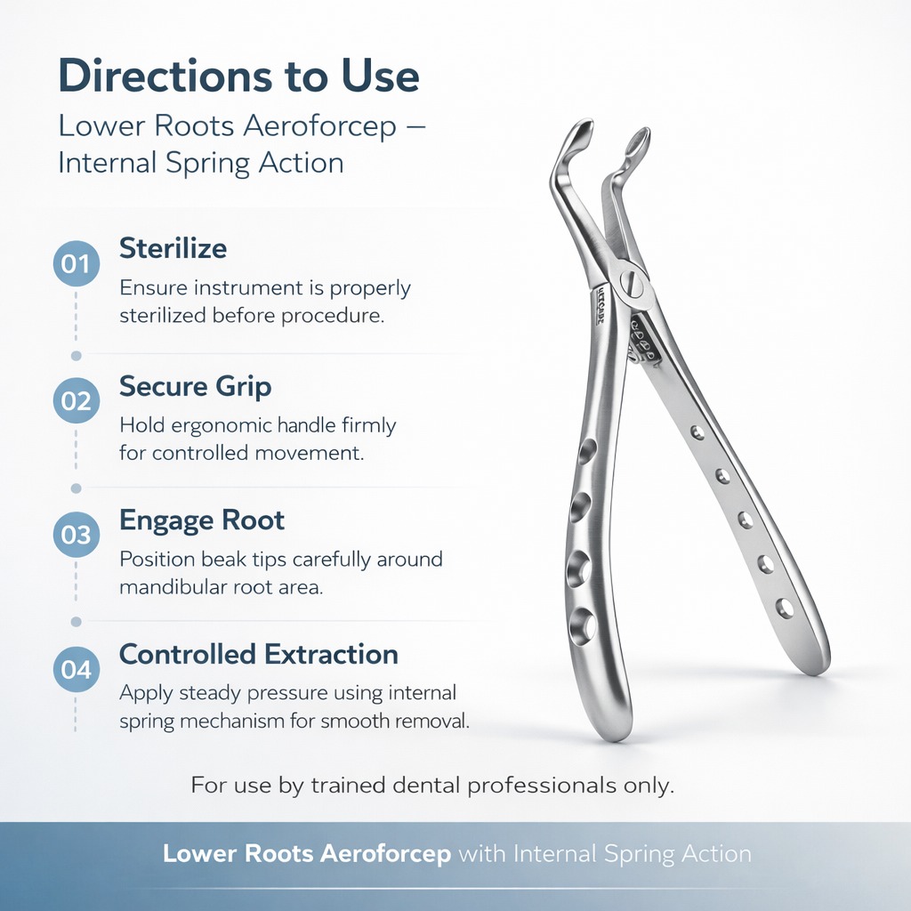 Veecare Lower Roots Aeroforcep | Internal Spring Action