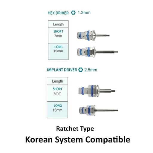 Julldent Implant Drivers and Hex Drivers