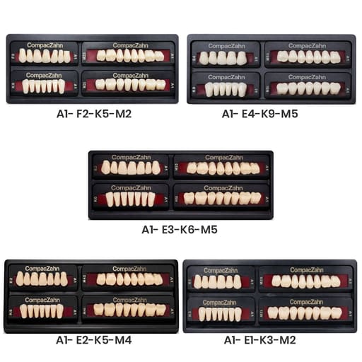 Rubydent CompacZahn Acrylic Denture Teeth A1 (Set of 28)