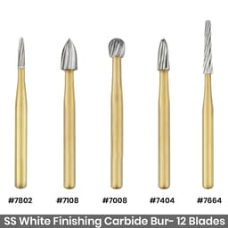 SS White Finishing Carbide Bur- 12 Blades