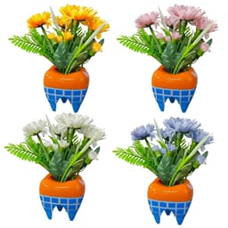 iDENTical Happy Molar Flower Pots With Artificial Daisies