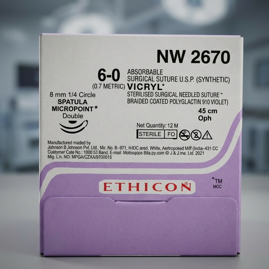 Ethicon Vicryl #6-0 Absorbable Violet Braided Suture