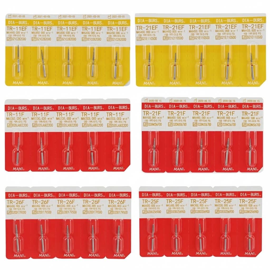 Mani Diamond Airotor Burs - Taper Round End / Tr Series