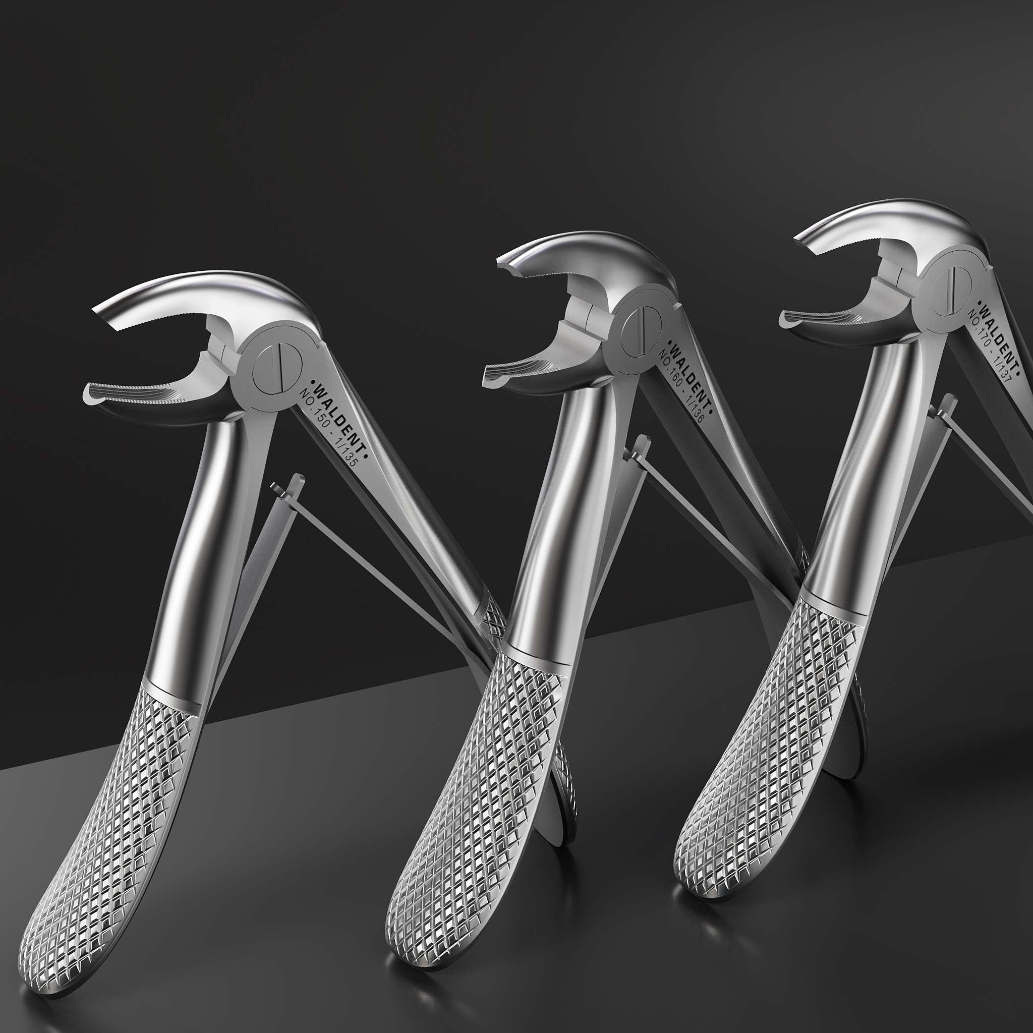 Waldent Pedo Extraction Forceps Kit Set of 7 (K1/2)