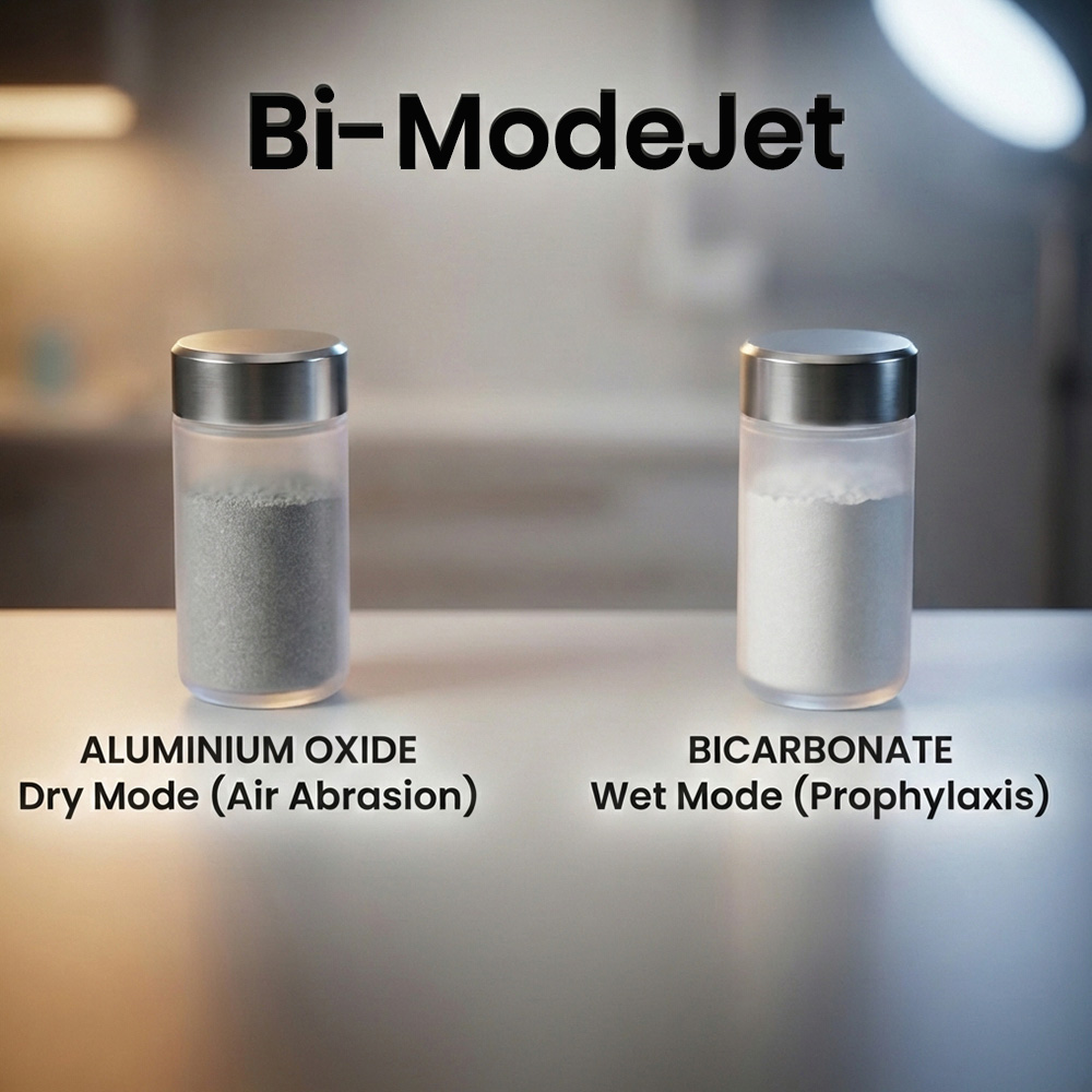 MIK Bi-Mode Jet Dry+Wet Air Abrasion & Prophylaxis Handpiece