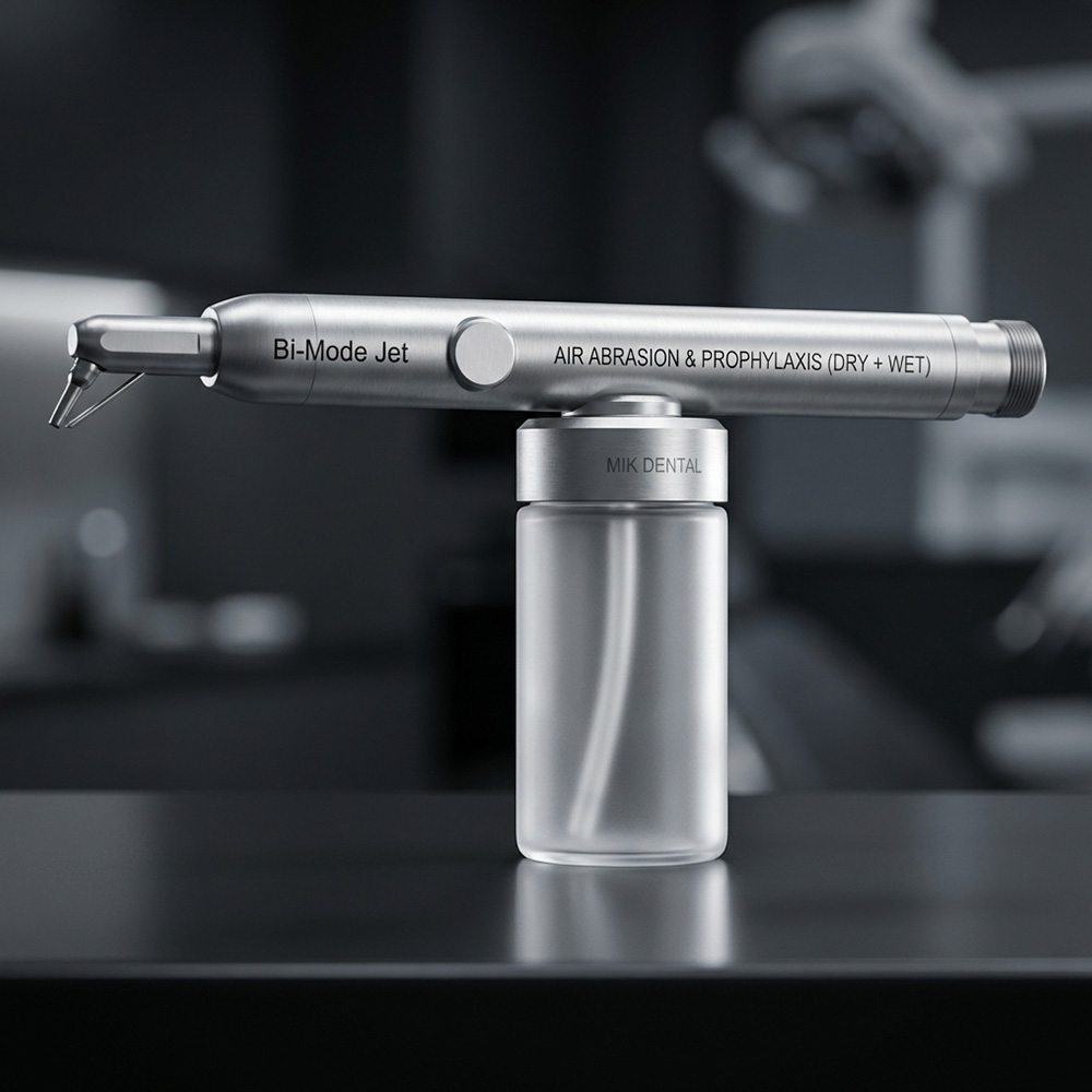 MIK Bi-Mode Jet Dry+Wet Air Abrasion & Prophylaxis Handpiece