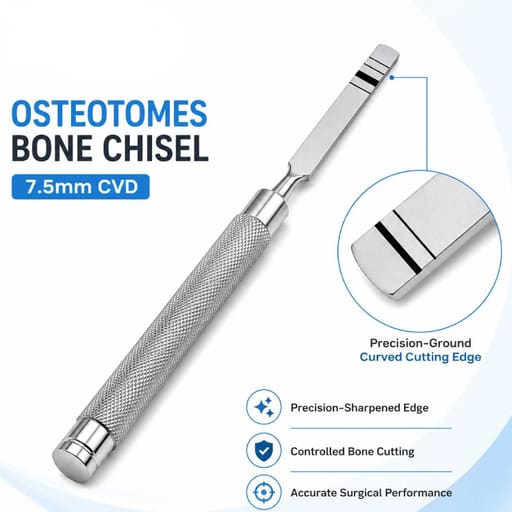 Api+ Osteotomes Bone Chiesel 7.5mm CVD (OBC7.5CVD)