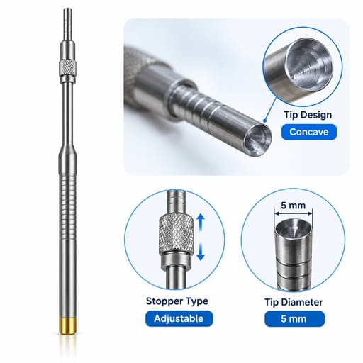Api+ Osteotomes Concave With Stoppers STR 5mm