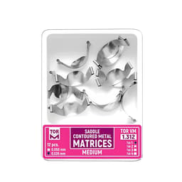 Tor Vm Metal Saddle Contoured Matrices 12 Pcs (Medium) 1.312(H35)