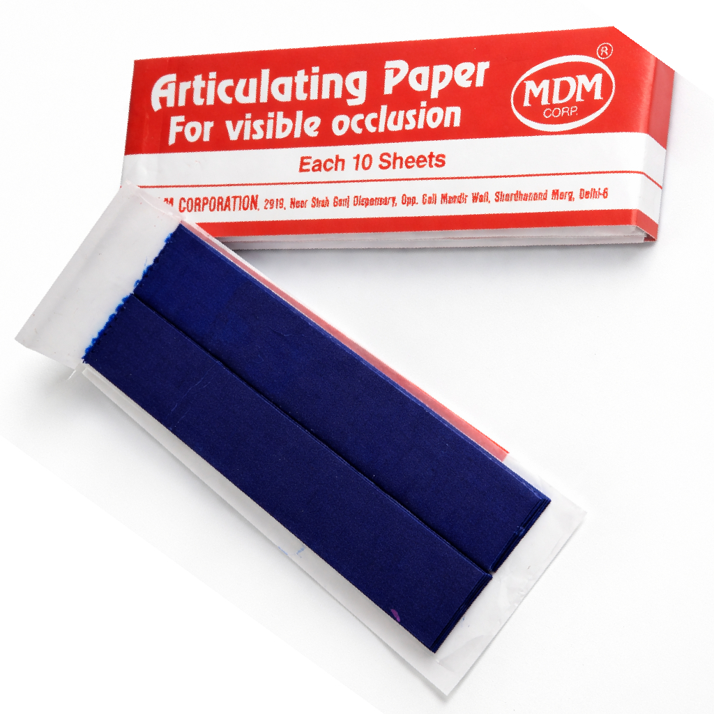 MDM Dental Articulating Paper - Blue (Pack of 20 Books)
