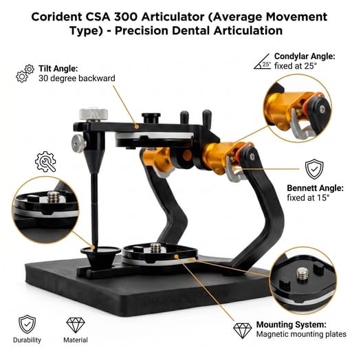 Corident CSA 300 Articulator (Average Movement Type)