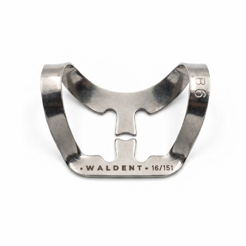 Waldent Brinker Rubber Dam Universal Clamp Adult | For Bicuspids & Incisors - B6 (16/151)
